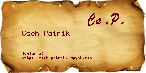 Cseh Patrik névjegykártya