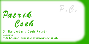 patrik cseh business card